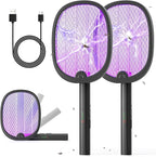 YISSVIC Electric Fly Swatter Foldable Bug Zapper Racket 2 in 1 Mosquito Killer with Attractant Light Rechargeable 1800mAh for Indoor Home Backyard Patio Camping