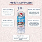 MPD Cobalt Charm Carpet Stain & Spot Lifter – 22 oz Aerosol | Instant Stain Removal for Oil, Water-Based Stains, Grease, Coffee, Wine, Blood, Urine & More (1 Pack)