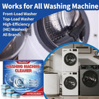Washing Machine Cleaner Tablets 24 Pack - Deep Cleaning & Descaler for HE Front Load & Top Load Washers, Removes Odor, Residue & Pet Hair, Septic Safe, Eco-Friendly Deodorizer -1 Year Supply