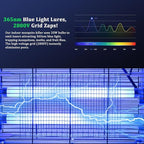 Lulu Home Electric Bug Zapper, Aluminium Indoor Insect Killer for Mosquito, Bug, Fly with Powerful 2800V Grid 20W Bulbs
