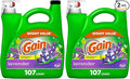 Gain Liquid Laundry Detergent, Lavender Scent, 154 fl oz, 107 loads, HE compatible, Laundry Detergent Liquid Soap (Pack of 2)