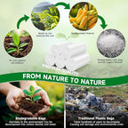 1.6 Gallon White Small Trash-Bags For Bathroom - Mini Garbage Bags 100 Count 6 Liter (Fit 1.3-1.5Gal) Unscented Compostable Biodegradable Tiny Waste Basket Liners Kitchen Office Chenyucheng