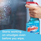 Windex Glass Cleaner Spray Refill, Original Blue Window Cleaner Works on Smudges and Fingerprints, Bottle Made of 100% Recovered Coastal Plastic, 2L (Pack of 2)