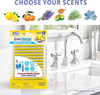 SANI 360° Sani Sticks Drain Cleaner and Deodorizer, 48 Count, Lemon Scent Enzyme Pipe Cleaners, Eliminate Odors, Prevent Clogged Drains, Safe for Sinks, Bathtub Drains, Septic Tanks