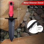 Heavy Duty Double Serrated Edge Digger - Metal Detecting Tool with Sheath, Belt Mounted, Gardening Accessories