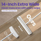 DELOMO 14.17" Large Lint Roller Refills (4 Packs 200 Sheets) – Compatible Only with DELOMO 14.17 in Giant Lint Roller – Extra Sticky Floor Lint Roller Refill for Carpets, Bedding, Couches, Pet Hair
