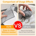 Extra-Large Size Multipurpose Wire Dishwashing Rag,Non Scratch Wire Dishcloth, Reusable Steel Wool Scrubber,Non-Scratch,Quick-Drying,Multi-Purpose for Kitchen,Bathroom Cleaning (15)