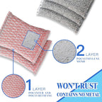 6pcs Stainless Steel Scrubber 2pcs Heavy Duty Scrub Sponges 1pcs Dish Clean Towel for Kitchens Bathroom and More