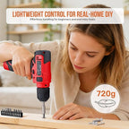 Hi-Spec Tool Set with 8V Cordless Drill Set. Complete DIY Tool Kit with USB Rechargeable Electric Drill Driver for Women and Men, Home Repair & Maintenance, in a Compact Toolbox.