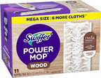 Swiffer PowerMop Wood Mopping Pad Refills for Floor Cleaning, 11 Count