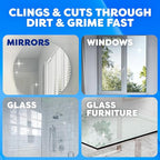 Windex Fast Shine Foam Glass Cleaner Supplies, No-Drip Window & Mirror Aerosol Spray, Streak-Free, Removes Fingerprints, Dust, Dirt & Smoke Film, Grapefruit Scent, 19 oz