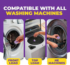 ECO LIVING SOLUTIONS Washing Machine Cleaner Tablets for Pet Owners, 36 Pack, Front&Top Load Washer Deep Cleaning, HE & Septic Tank Safe, Remove Pet Hair, Eliminates Smells, Prevents Dander Build-up