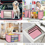90 L Large Storage Bags, 8 Pack Clothes Storage Bins Foldable Closet Organizer Storage Containers with Durable Handle Storage and Organization, Blanket, Comforters, Bed Sheets, Pillows and Toys (Pink)