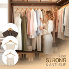 Utopia Home Premium Wooden Hangers 10 Pack - Durable & Slim Coat Hanger - Suit Hangers with 360-Degree Rotatable Hook - Wood Hangers with Shoulder Grooves (Natural Color)