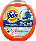 Tide Hygienic Clean Heavy 10x Duty Power PODS Laundry Detergent Pacs, Original, 25 count, For Visible and Invisible Dirt (Pack of 2)