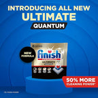 Finish Ultimate Quantum Dishwasher Pods, New & Improved Formula, Dishwasher Detergent Dish Soap, Removes Burnt-On & Dried-On Stain, Degreasing & Scrubbing Power, 47 Count