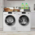 Royxen Laundry Countertop with 2-Tier Shelf Universal Fit, Washer and Dryer Countertop with Storage Space, Shelf Height 11.5 Inches, Solid Wood Core, Eucalyptus