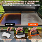 19 in 1 Griddle Cleaning Kit for Blackstone Accessories, Flat Top Grill Cleaning Kit w/Griddle Scraper, 4 Grill Stone, Griddle Brush Easy to Remove Stain - 5060