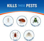 Cutter Backyard Bug Control Spray Concentrate (6 Pack), Kills Mosquitoes, Fleas & Listed Ants, 32 fl Ounce