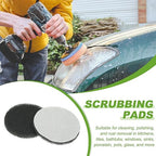 Power Scrub Pads, Scrubbing Pads 1500 Grits Scouring Discs - Fitting for (Home Kitchen Cleaning - Drill Attachment - Scrubber Replacement) 16 Pcs & 4 Inch & Green-Gray