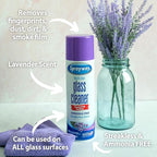 Sprayway Glass Cleaner Lavender Scent Foaming Aerosol Spray, 19oz, Ammonia-Free, Streakless, Fast-Acting | Cleans & Polishes Glass Surfaces | Removes Fingerprints, Dust, Dirt, 6 Count (Pack of 2)