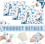 Geyee 50 Packs Facial Tissue Travel Packs Disposable Pocket Tissues for Wedding Guest Travel School Purse Home Supplies, 500 Sheets 3 Ply(Vintage Butterfly)