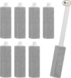 8 Packs Pumice Cleaning Stone with Extra Long Handle, Pumice Stone for Toilet Bowl Clean for Cleaning Toilets, Bathtubs, Grills, Swimming Pools, Sinks