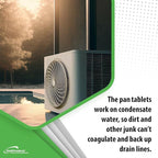 QwikTreat Condensate Pan AC Drain Line Tablets, AC Drain Line Cleaner, Remove HVAC Pipe Clogs and Control Odors for Effective Maintenance, 100 Tabs