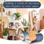 Outus 12 Pcs Car Tissues Cylinder Holder with 3 Ply Facial Tissue Bulk Black White Round Tissue Holder Travel Tissues Boxes Container for Car Cup Wedding Birthday Party(Boho 2)