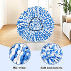 Mop Head Replacement Compatiable with Ocedar RinseClean 2-Tank System, Mircofiber Mop Heads Refill and Scrub Brush for O Cedar Rinseclean Spin Mop, 6 Pack Mop Refills & 2 Scrub Head for Floor Cleaning