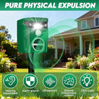 1 Pack Solar-Powered Ultrasonic Animal Repellent Outdoor, Deer Repellent Devices with Motion Sensor, Waterproof Deer, Cat, Raccoon, Coyote, Rabbit Deterrent for Yard, Garden, Farm