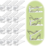 MOVDEET Shoe Slots Organizer,12 Pack Transparent Shoe Stacker Adjustable Shoe Slot Organizer Space Saver Shoe Rack Holder Shoe Storage Organizers for Closet,Transparent