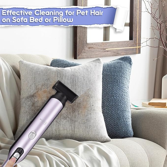 Handheld Vacuum Cordless, Car Vacuum Cleaner 18KPa High-Power Suction, Portable Hand Vac with Washable HEPA, LED Light,Storage Dock, Dust Buster for Office Home Desk, Pet Brush for Pet Hair,Rose Gold