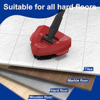 Triangle Scrub Brush Head for 2-Tank Snap-On Spin Mop Systems, Aftermarket Floor Scrubber Replacement with Outward-Angled Nylon Bristles for Corners, Grout & Edges — Hard Floor Deep Cleaning, 1 Pack