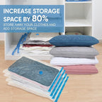 Roomimaster Vacuum Storage Bags, Vacuum Seal Space Saver Bags for Clothing, Travel Lugggage, Carry-on, Blankets, Comforters, Pillow, Bedding, 20 Combo