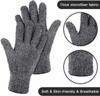 Patelai 3 Pairs Microfiber Plant Dusting Gloves Leaf Cleaning Gloves for Indoor Plants, Blinds, Furniture, House (Orange,Brown,Dark Gray,Medium)