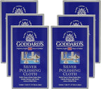 Goddard's Cotton Silver Polishing Cloth for Cleaning Silver Jewelry, Gold, Dinnerware, Silverware, Antiques, Helps Shine, Protect & Clean, Case Pack of 6