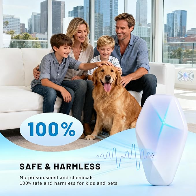 Electora 6Pcs Upgraded Ultrasonic Pest Repeller with Mosquito Coil Holder, Pest Repellent ultrasonic Plug in, Mice Repellent Indoor for Rodent, Roach, Spider, Ant, Bug, Mosquitoes, Insects and Rats