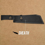 Machete with Sheath - Heavy Duty Bushcraft Hunting Knife, Multi-Purpose Knife for Gardening, Camping, Hunting and Bushcraft