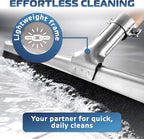 DSV Standard Uneven Surface Floor Squeegee 30’’, Double Foam Blade Garage Squeegee, Taper Pole Connection - Handle Sold Separately for Tiles, Concrete and Asphalt