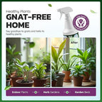 Eco Defense Gnat Spray for Indoor Plants – Fungus Gnat Killer & Houseplant Insect Control – Plant-Based Bug Spray for Houseplants & Indoor Gardening