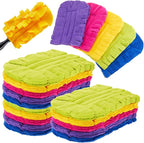 Zubebe 20 Pcs Duster Refill Reusable Fleece Duster Refills Feather Flat Dusters Multi Surface Washable Cleaning Pads Tools for Home, Blinds, Car, Pet, Furniture, Fans (Dark Color)