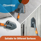 Floor Scrub Brush Tile Tub Scrubber Brush with 4 Different Cleaning Heads, Shower Brush with 56” Extendable Long Handle, Scrubbers for Cleaning Kitchen, Bathroom, Tub, Tile, Wall