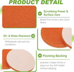 Power Scrub Pads, Scrubbing Pads 2000 Grits Scouring Discs - Fitting for (Home Kitchen Cleaning - Drill Attachment - Scrubber Replacement) 6 Pcs & 5 Inch & Orange