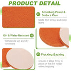 Power Scrub Pads, Scrubbing Pads 2000 Grits Scouring Discs - Fitting for (Home Kitchen Cleaning - Drill Attachment - Scrubber Replacement) 16 Pcs & 4 Inch & Orange
