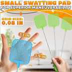 3-Pack Telescopic Fly Swatter Set – Durable and Lightweight Extendable Fly Swatter for Indoors and Outdoors, 3.1 x 3.9 Flexible Head, Non-Slip Ergonomic Rubber Handle, Compact Design for Easy Storage