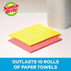 Scotch-Brite Sponge Cloth – 6-Pack (3 Packs of 2 Each), Reusable and Washable, Highly Absorbent, Multi-Purpose Cleaning Cloths
