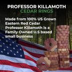 Professor Killamoth 30 Cedar Rings for Clothes Storage - Stop Clothes Damage - 30 Fresh Cedar Rings to Protect Your Clothes