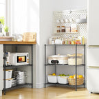 DurayLoly Storage Shelves Adjustable Wire Shelving Metal Wire Rack Shelving Unit Storage Shelf for Kitchen Laundry Room Pantry Closet Bathroom 24" W x 30" H x 14" D Black,2pc