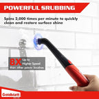 Goldblatt Cordless Electric Spin Scrubber, Power Scrubber with Battery Indicator Light, Waterproof Electric Cleaning Brush for Grout, Tile, Bathroom, Kitchen, Tub Cleaning